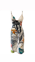 Roberto Cavalli Butterfly Print Midi Dress