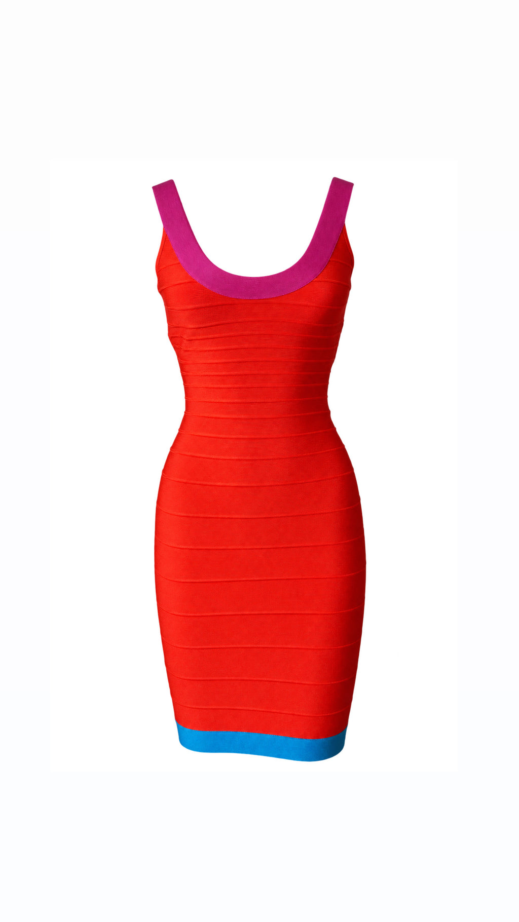 Herve Leger Neon Bandage Midi Dress