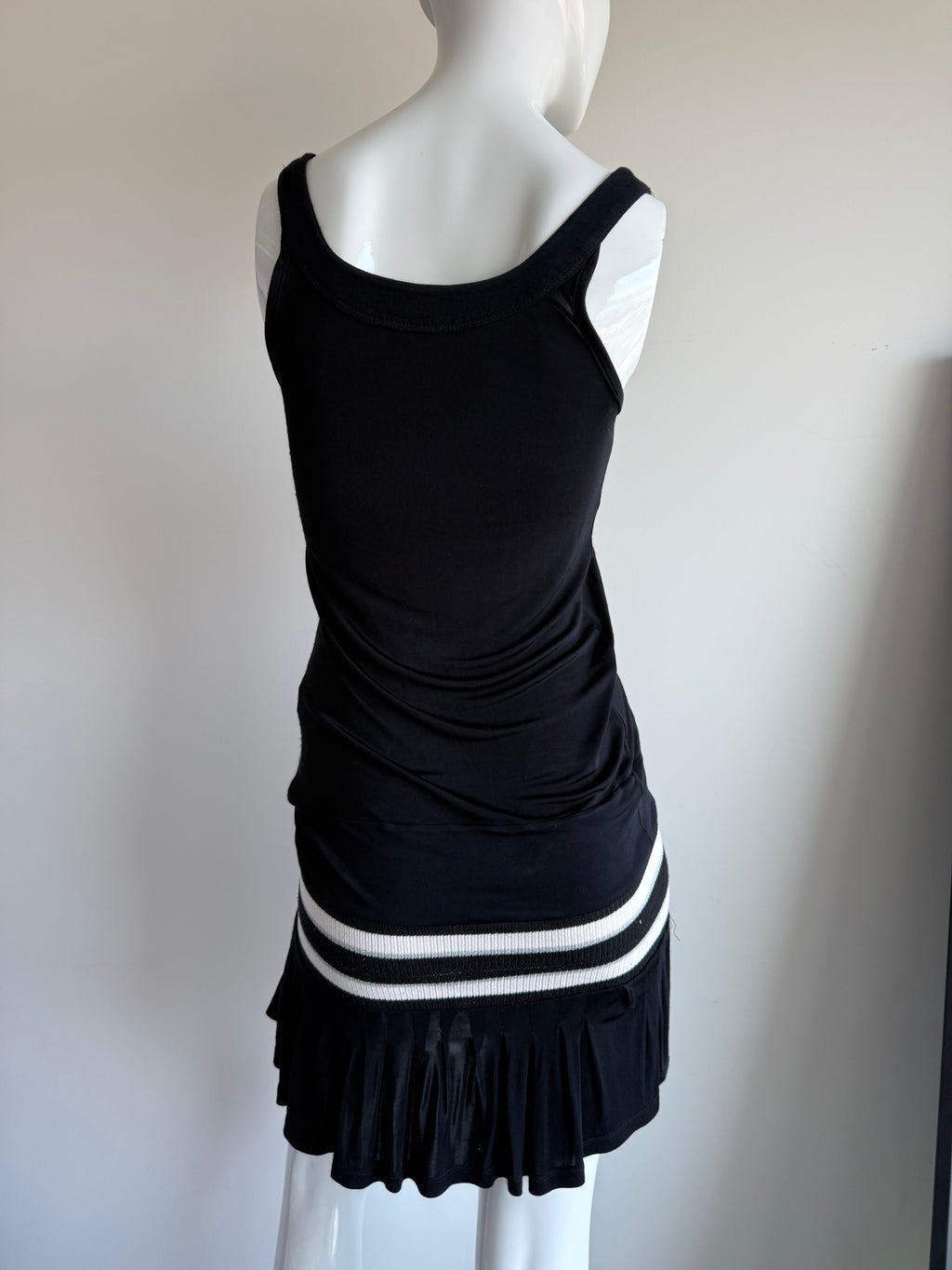 Galliano Black Graffiti Mini Dress