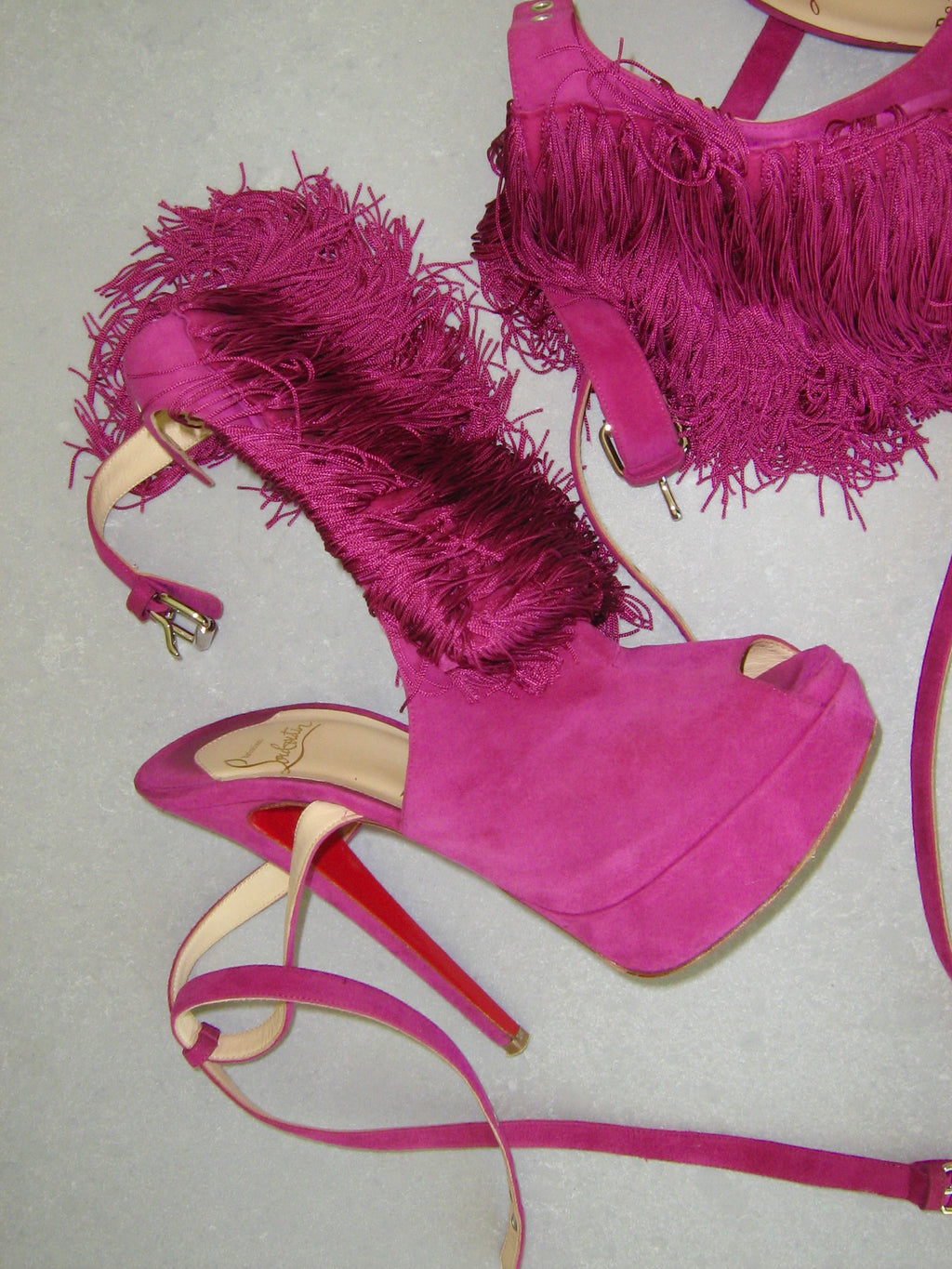 Christian Louboutin Fuchsia Change Of The Guard Heels