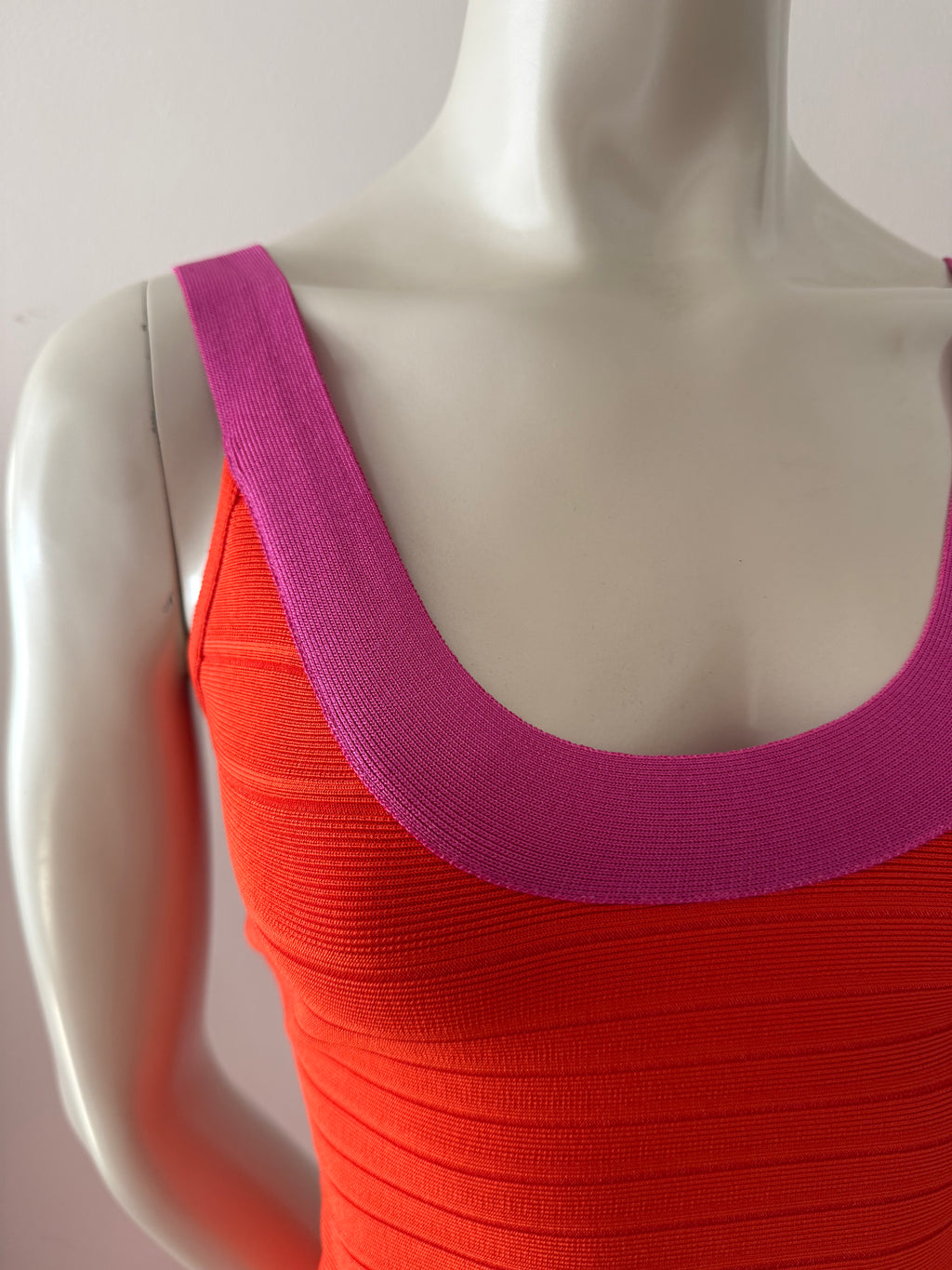 Herve Leger Neon Bandage Midi Dress