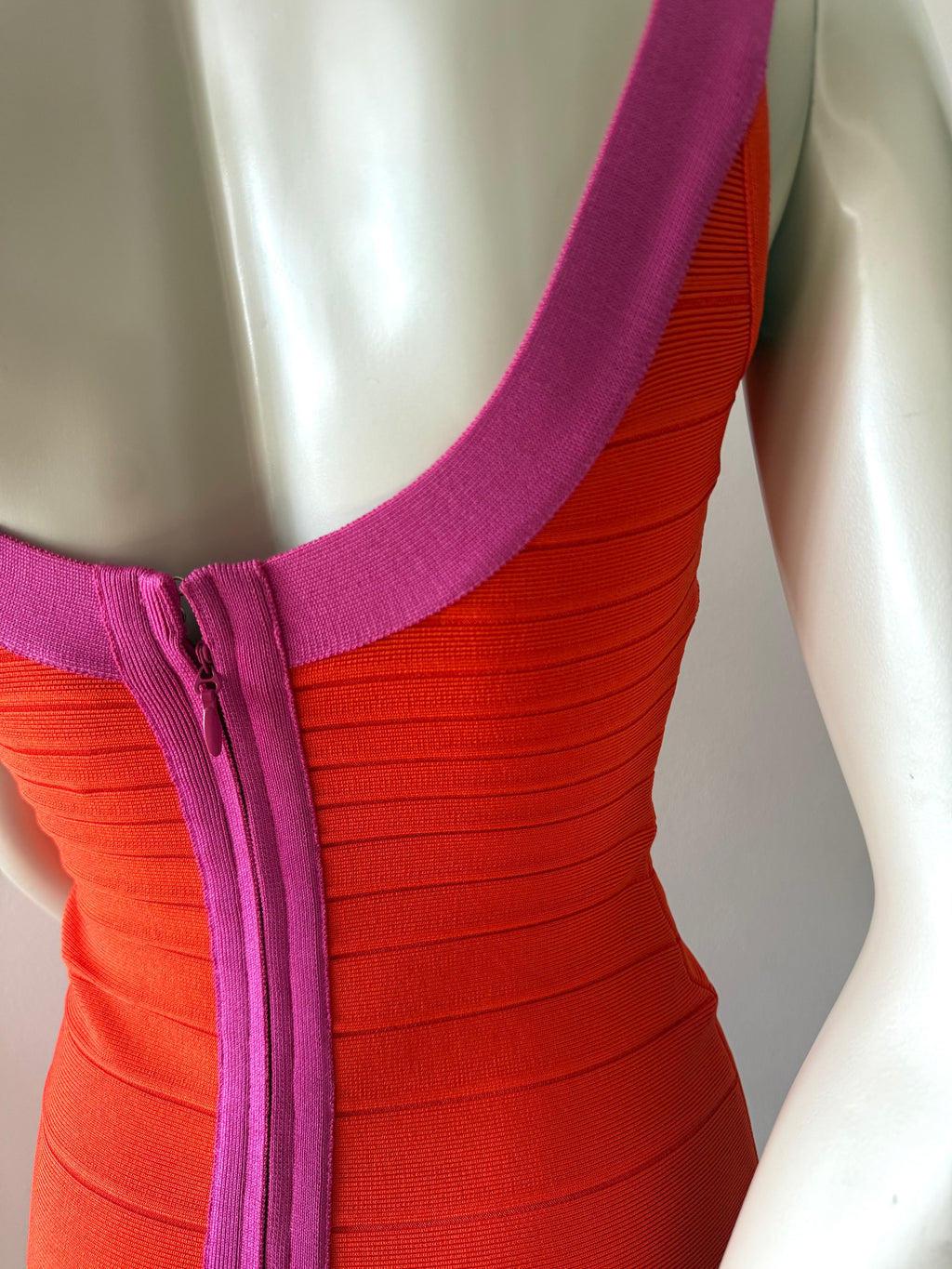 Herve Leger Neon Bandage Midi Dress