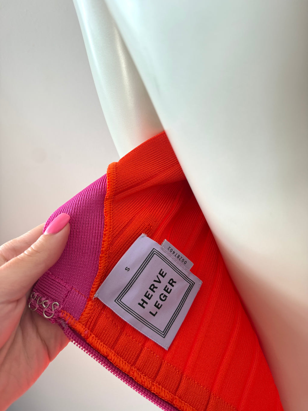 Herve Leger Neon Bandage Midi Dress