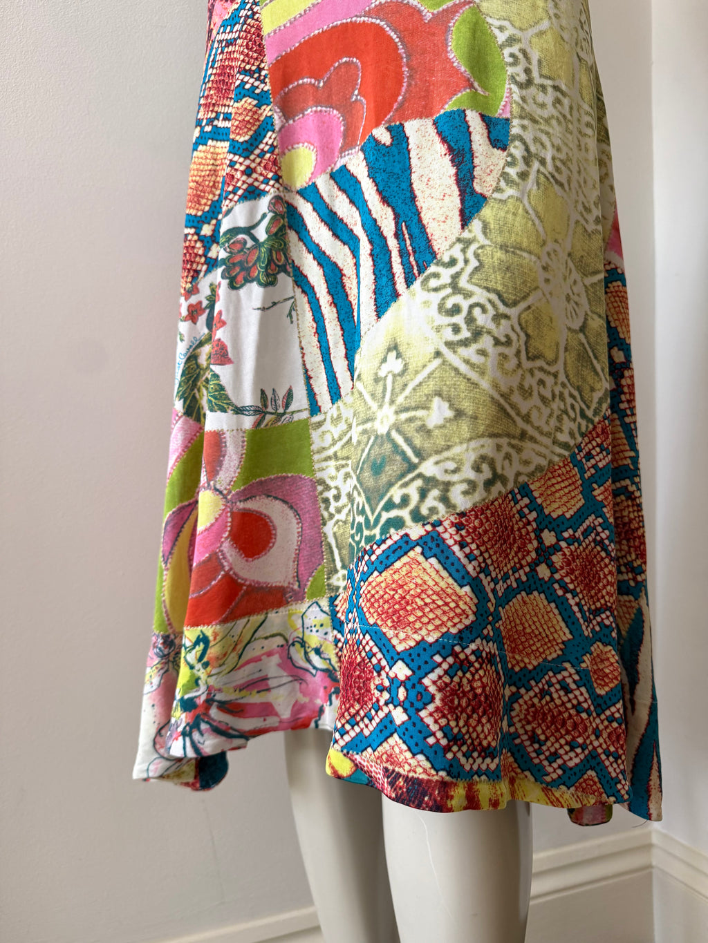 Roberto Cavalli Multicolour Silk Backless Midi Dress