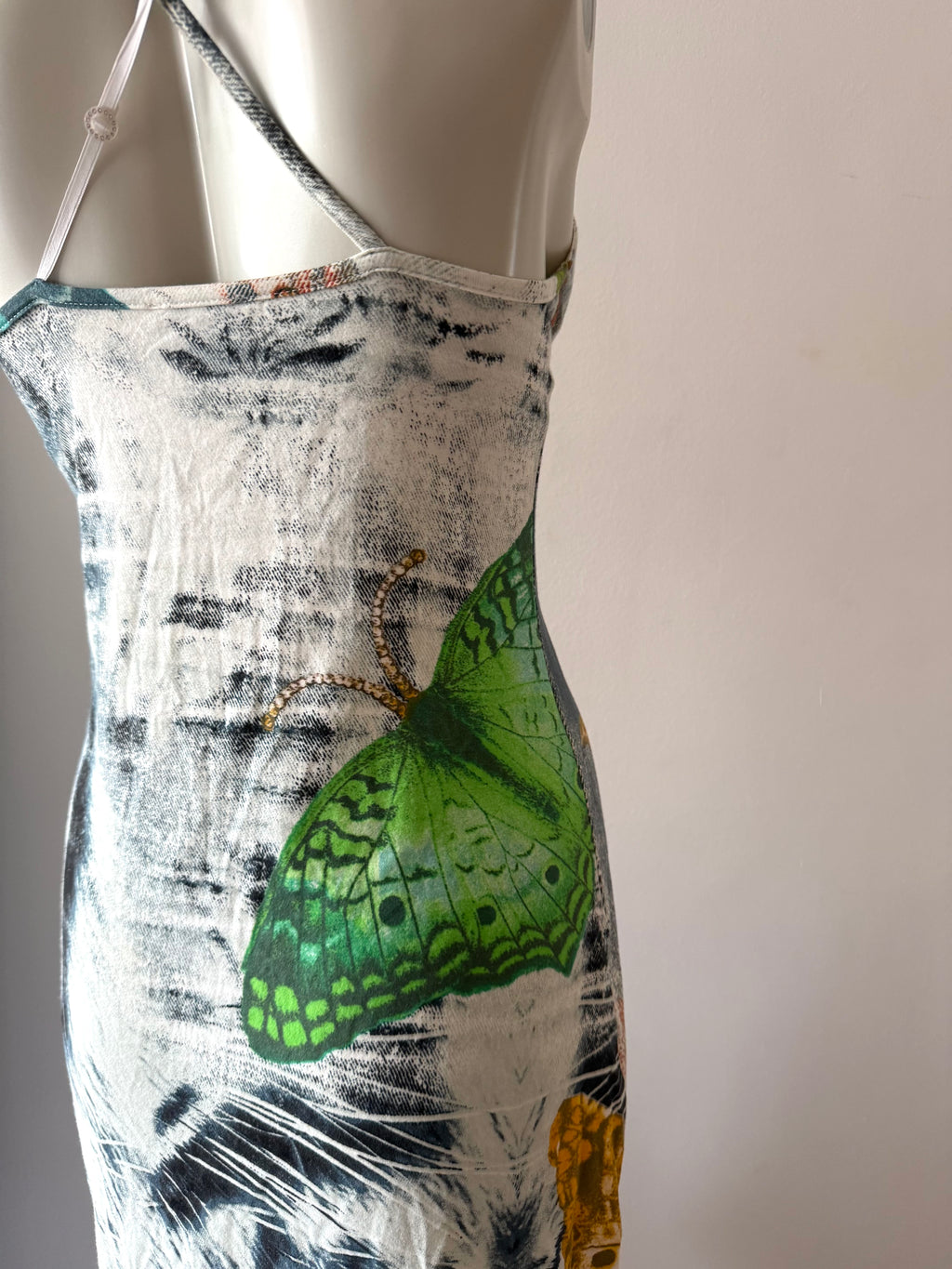 Roberto Cavalli Butterfly Print Midi Dress