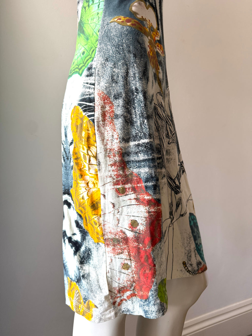 Roberto Cavalli Butterfly Print Midi Dress