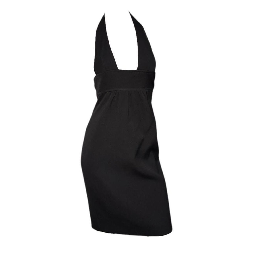 Dsquared2 Black Plunge Midi Dress