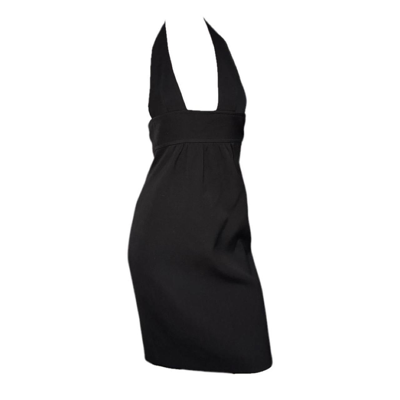 Dsquared2 Black Plunge Midi Dress