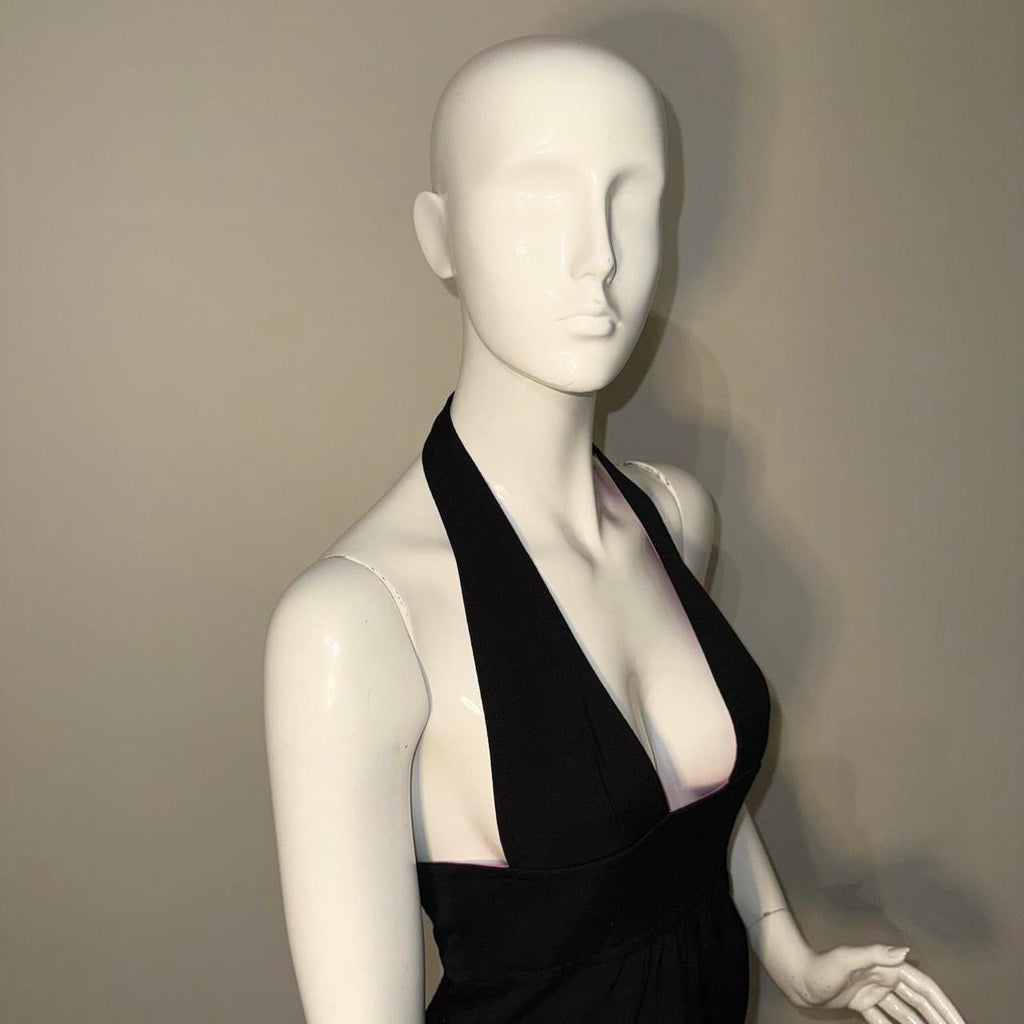 Dsquared2 Black Plunge Midi Dress