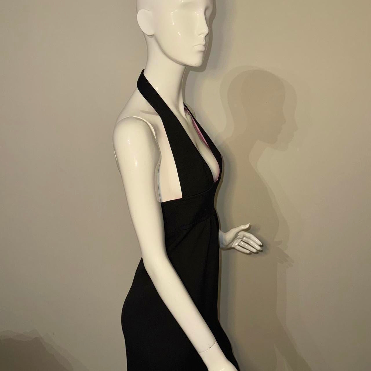 Dsquared2 Black Plunge Midi Dress