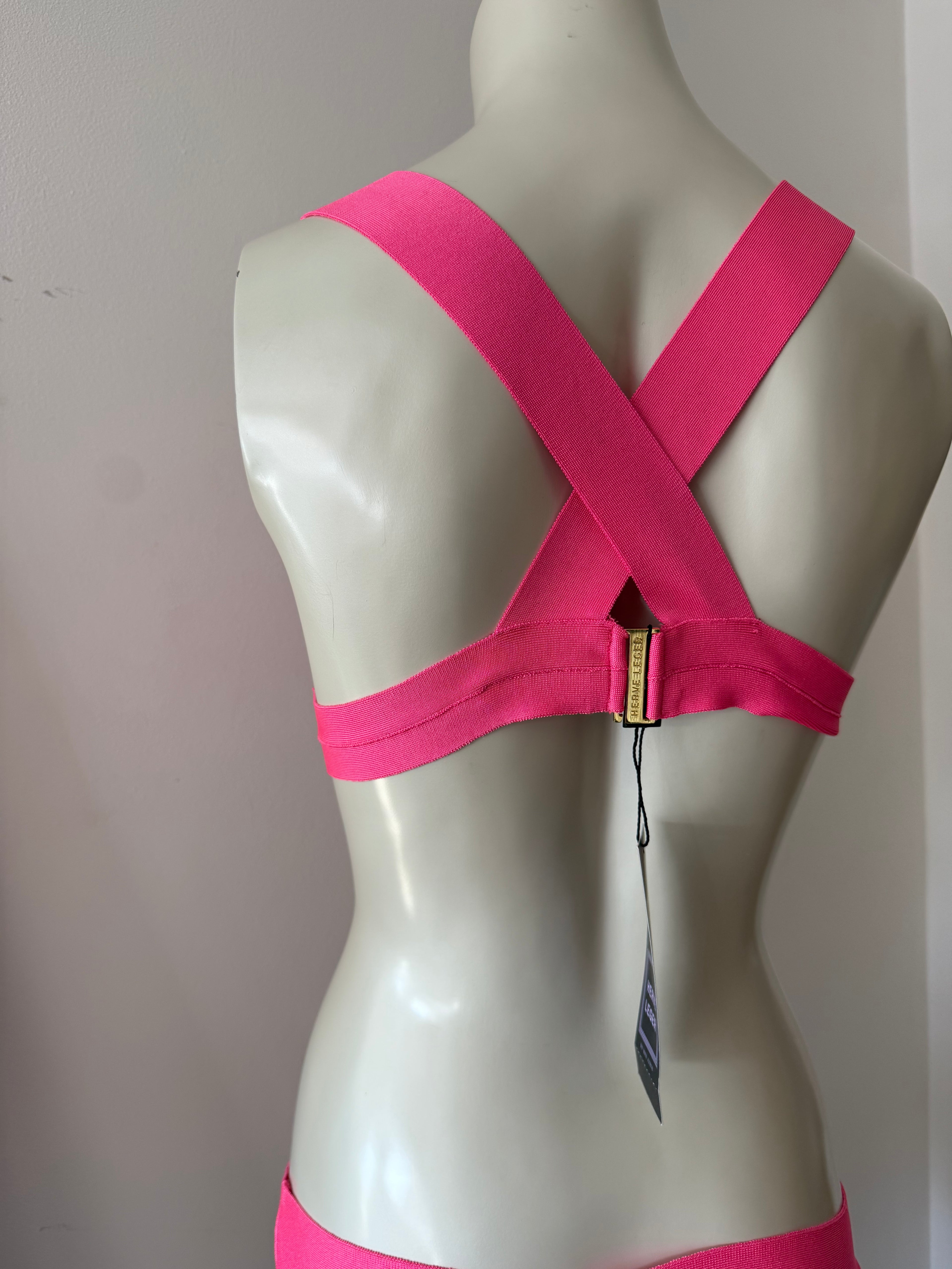 Herve Leger Neon Pink Bikini
