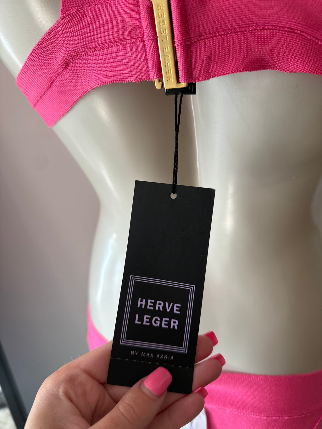 Herve Leger Neon Pink Bikini