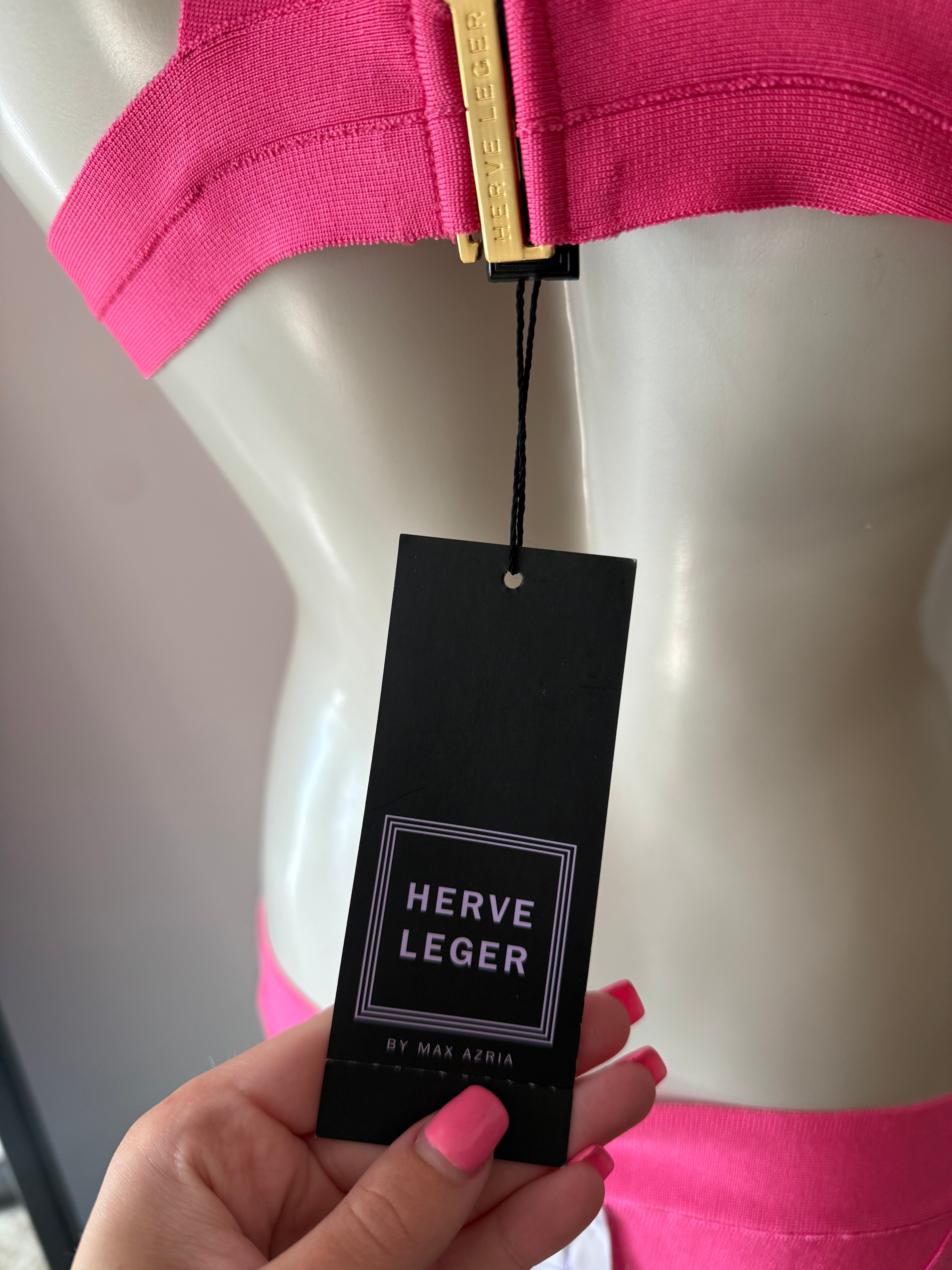 Herve Leger Neon Pink Bikini