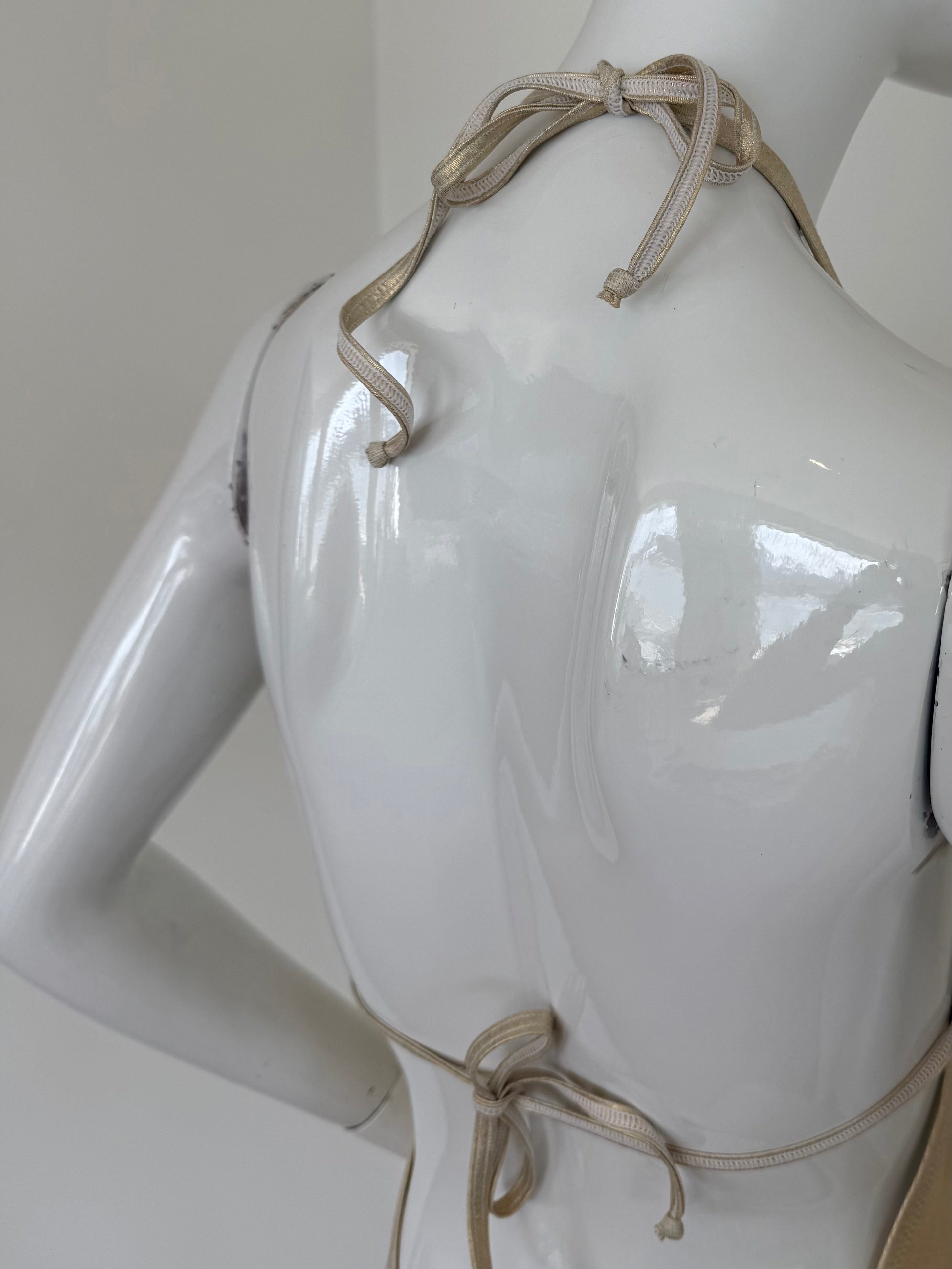 John Richmond Gold Cutout Swimsuit