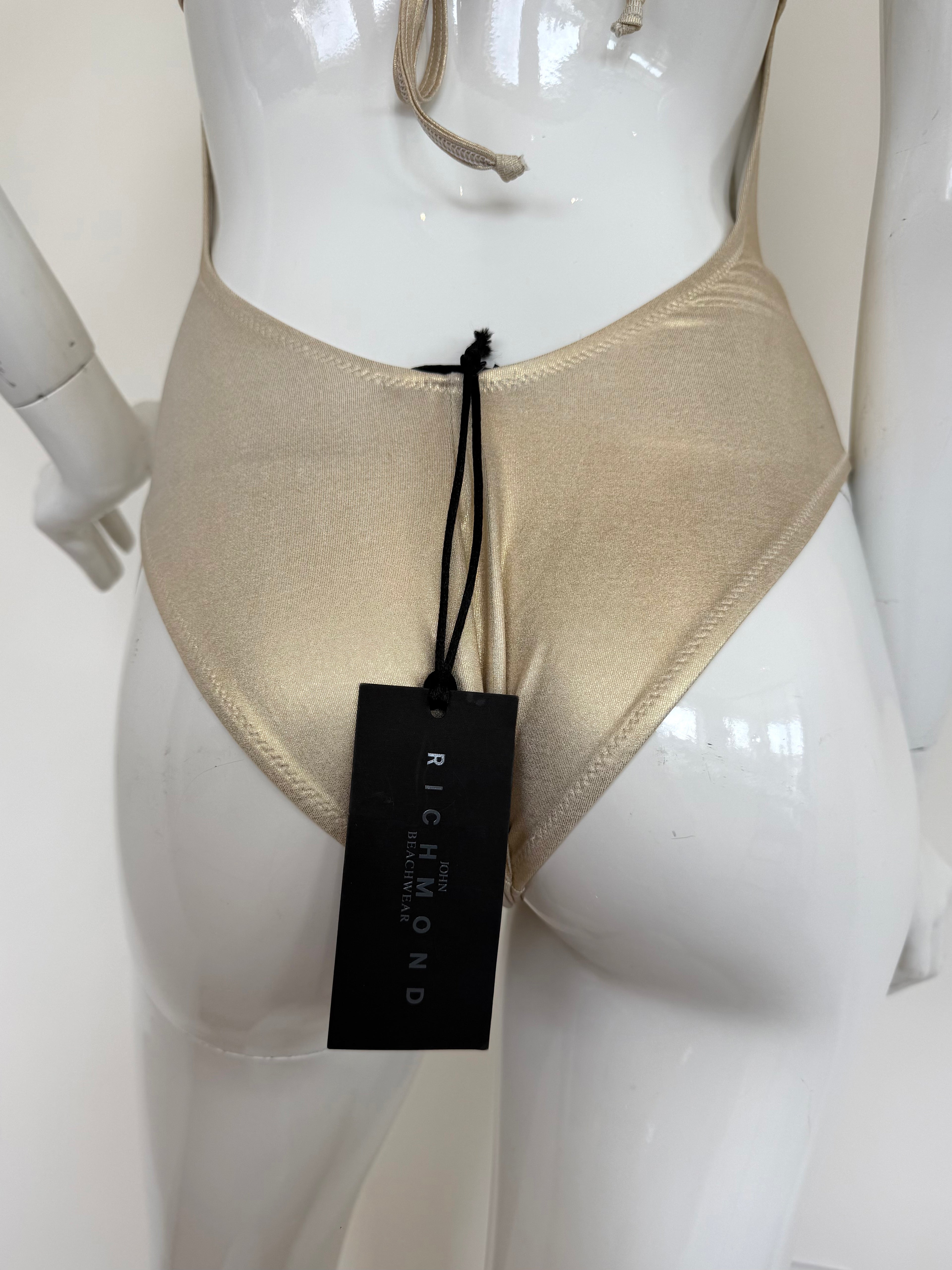 John Richmond Gold Cutout Swimsuit