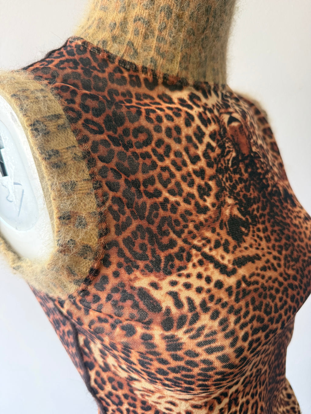 Jean Paul Gaultier 1998 Leopard Mesh Top