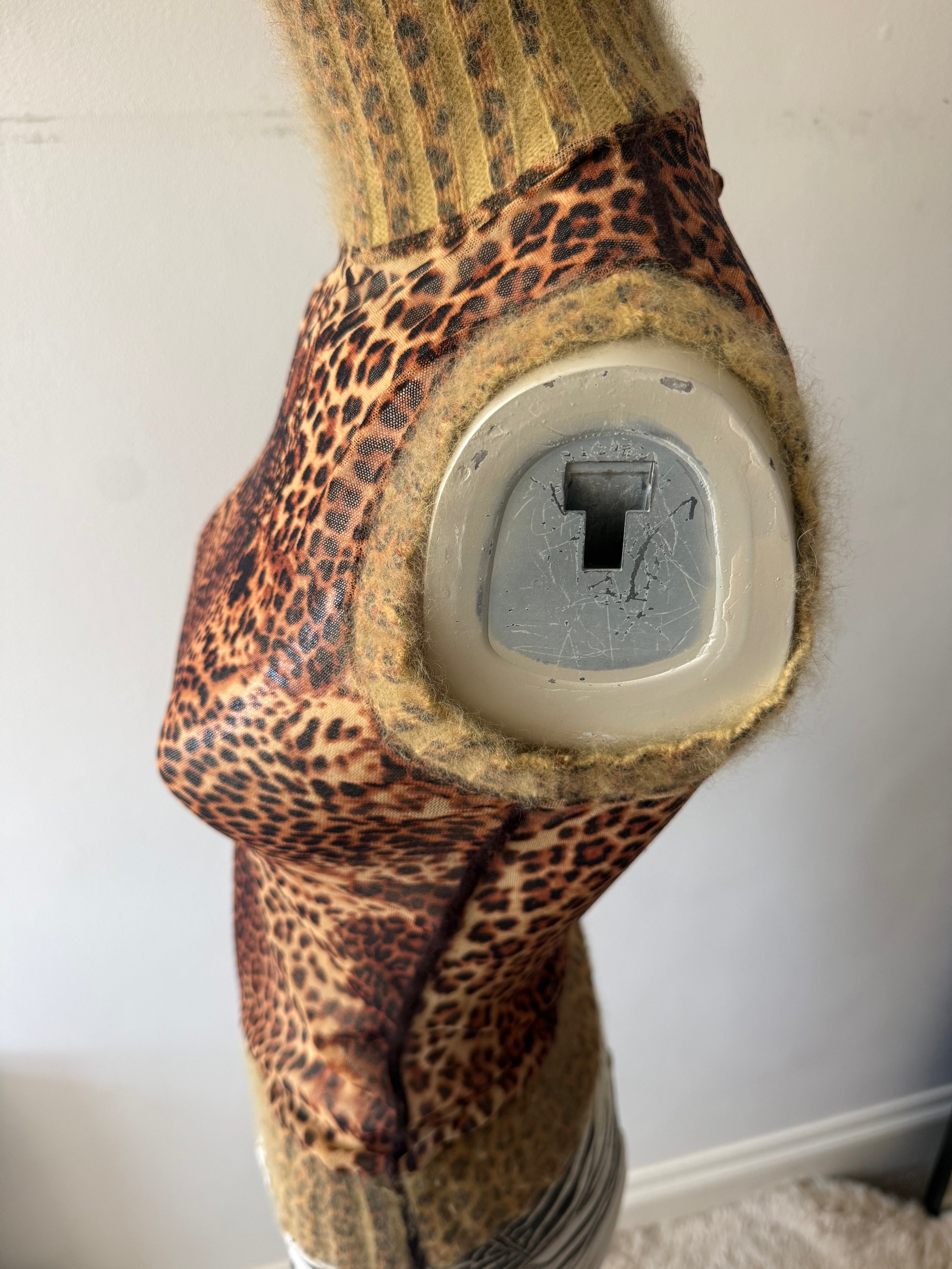 Jean Paul Gaultier 1998 Leopard Mesh Top