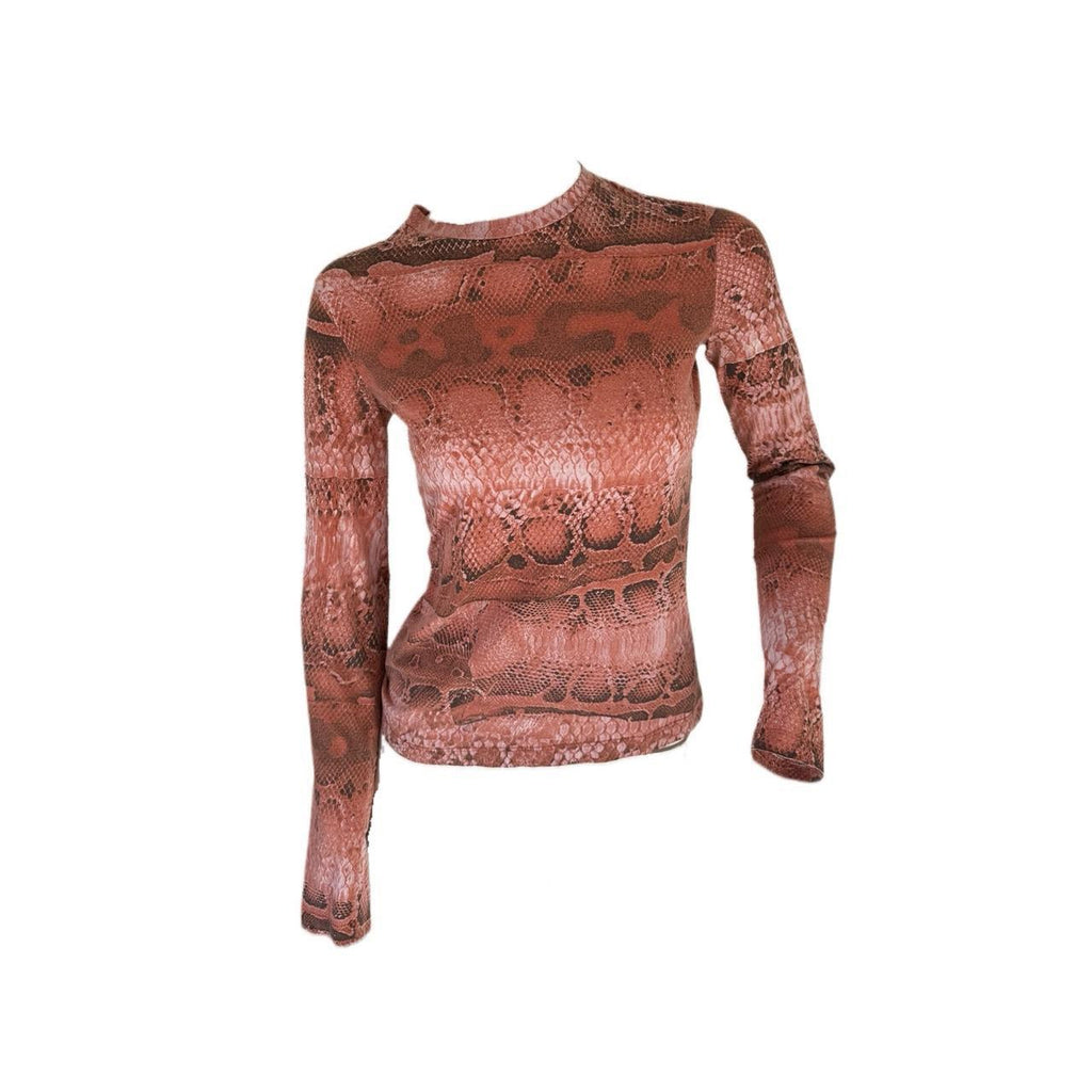 Just Cavalli Python Print Long Sleeve Top