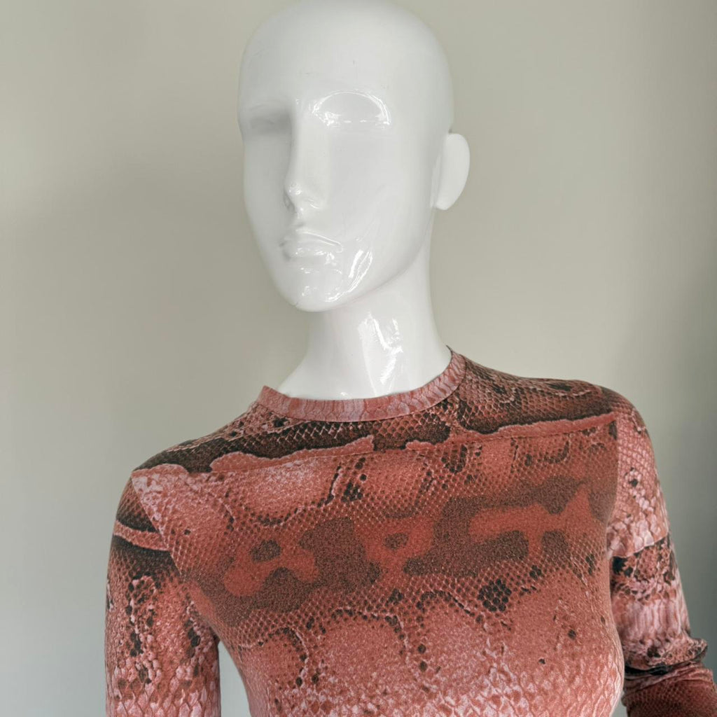 Just Cavalli Python Print Long Sleeve Top