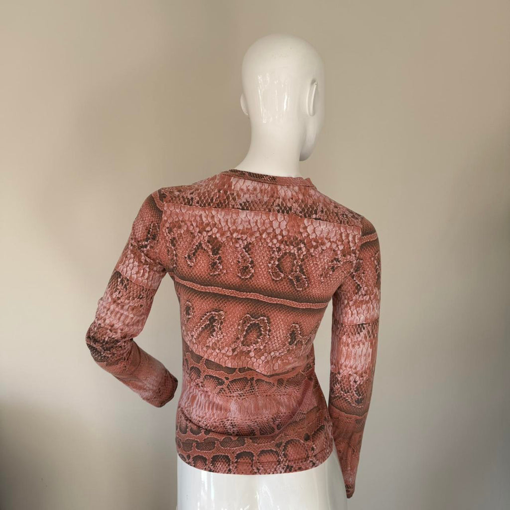 Just Cavalli Python Print Long Sleeve Top