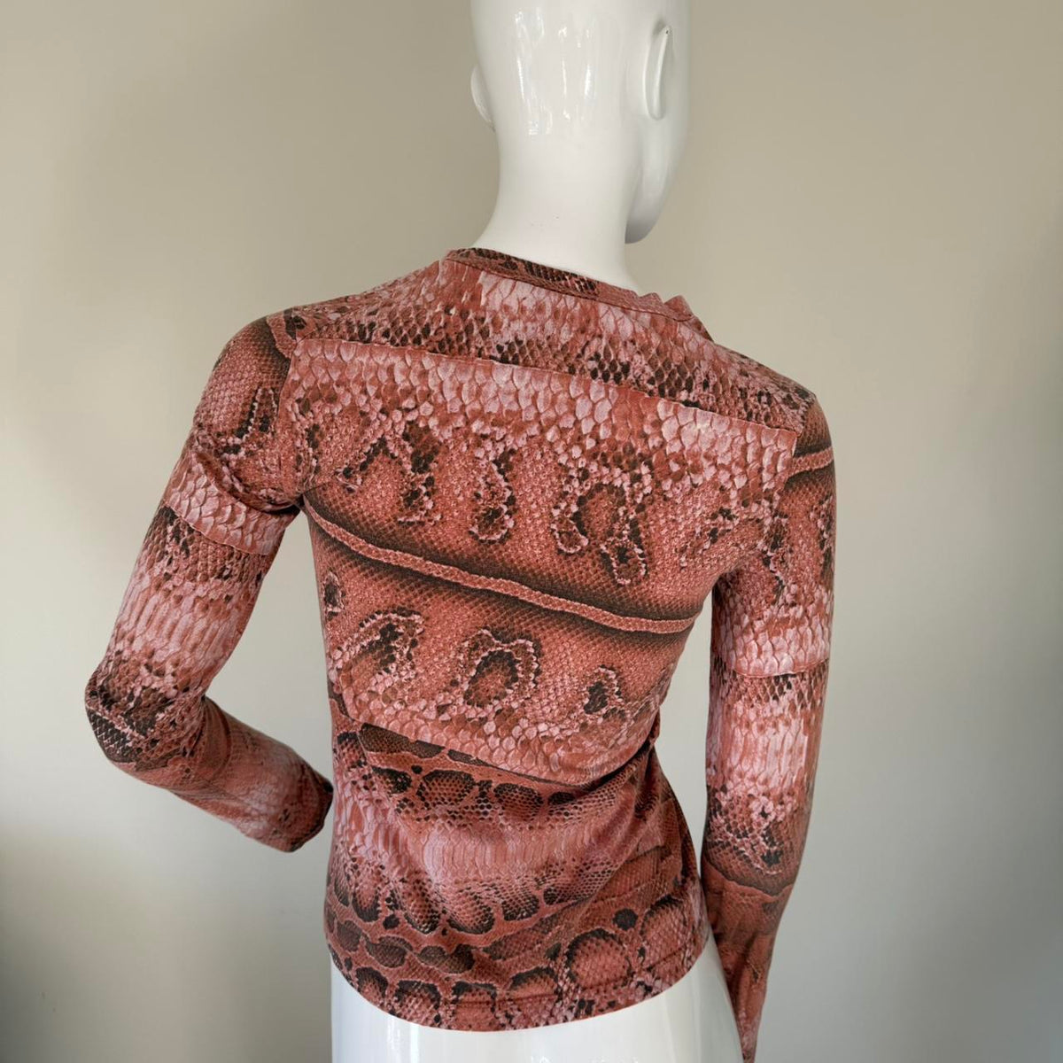 Just Cavalli Python Print Long Sleeve Top