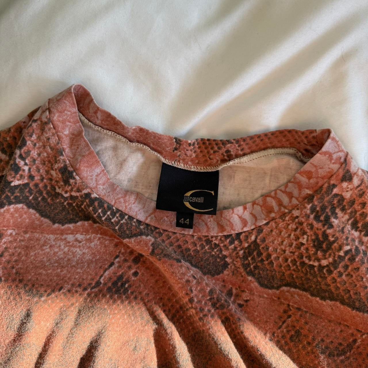 Just Cavalli Python Print Long Sleeve Top