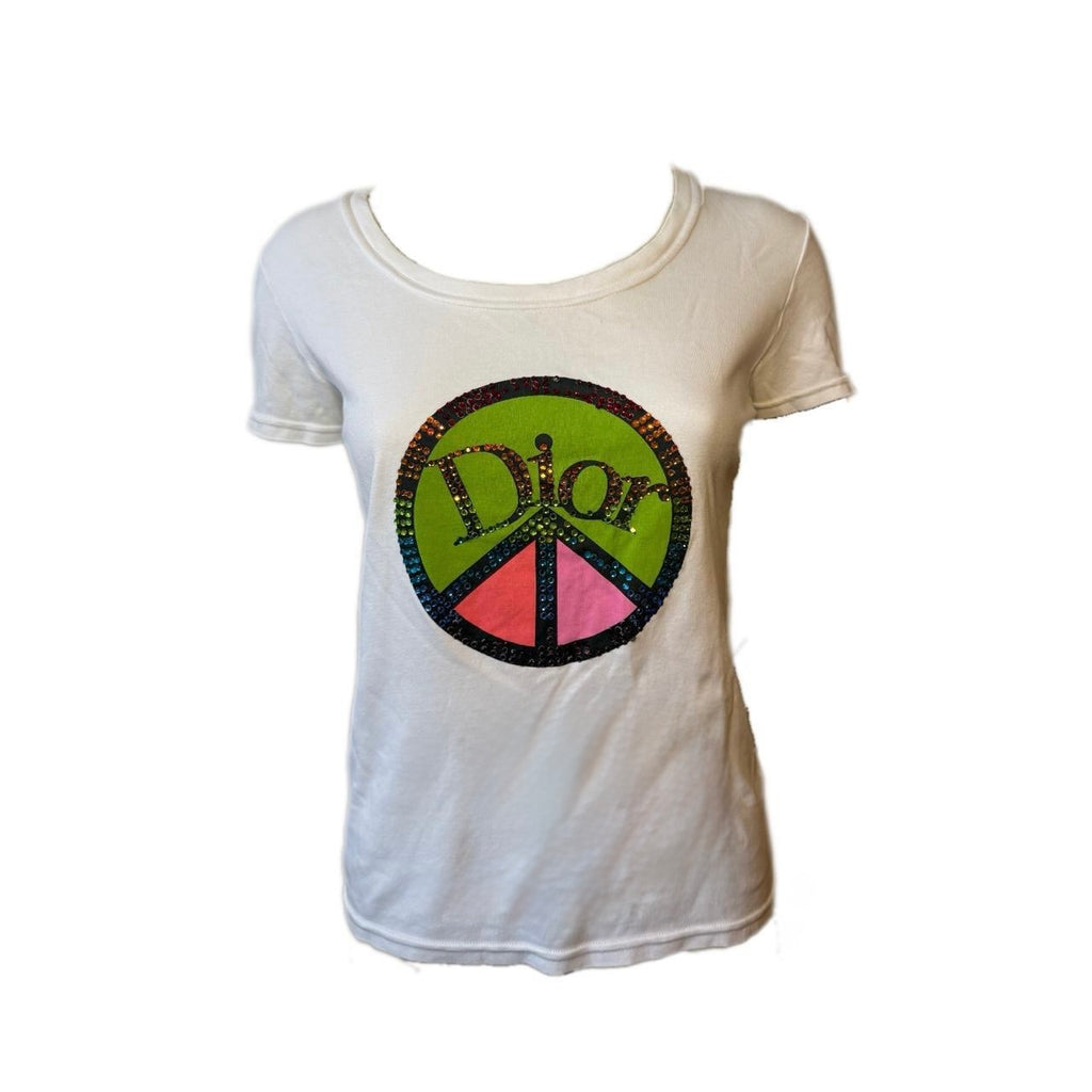 Dior Peace Rainbow Logo T-shirt