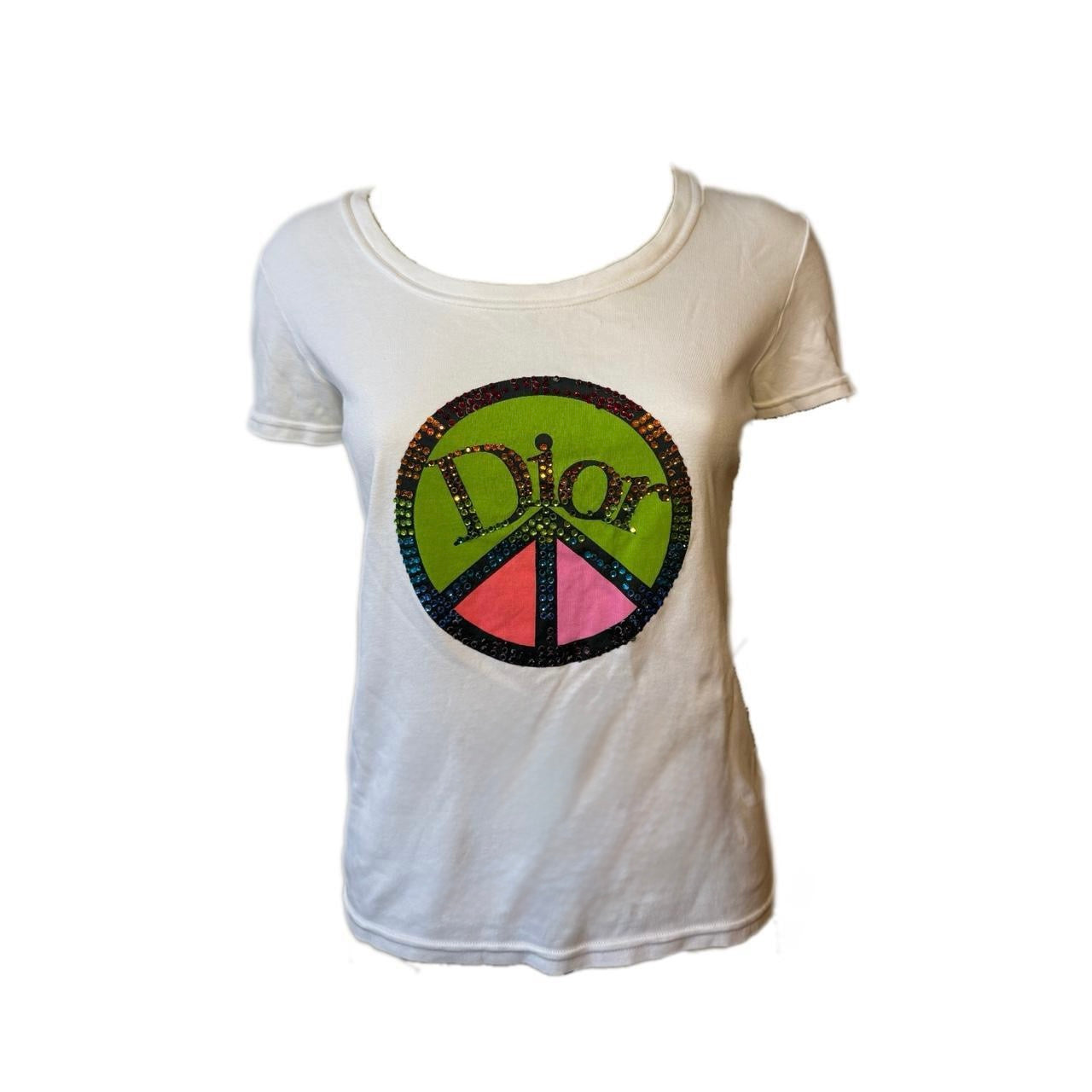 Dior Peace Rainbow Logo T-shirt