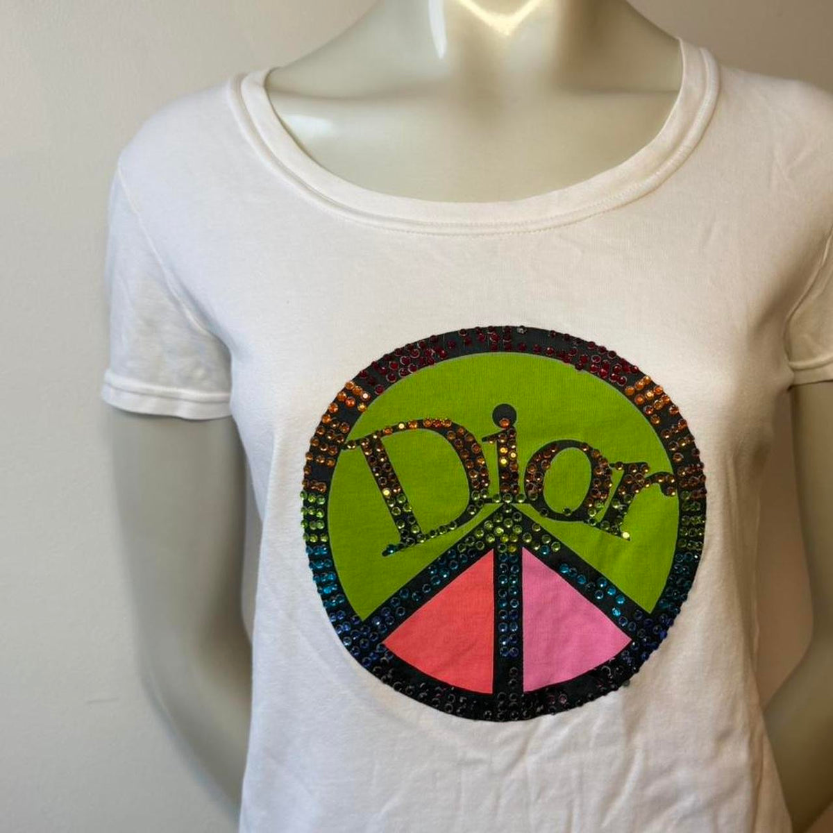 Dior Peace Rainbow Logo T-shirt