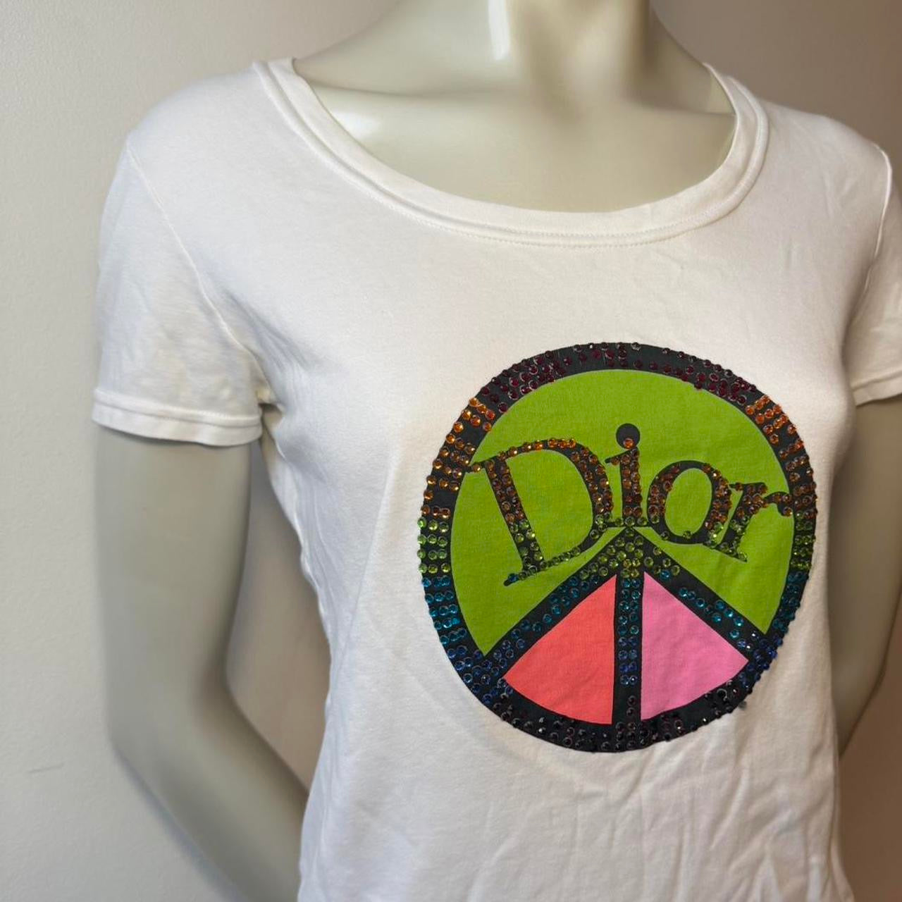 Dior Peace Rainbow Logo T-shirt