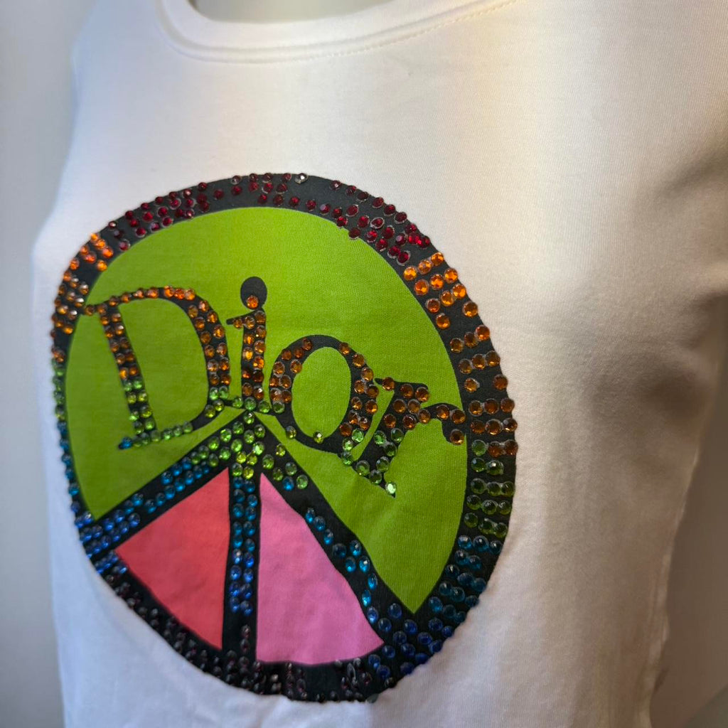 Dior Peace Rainbow Logo T-shirt