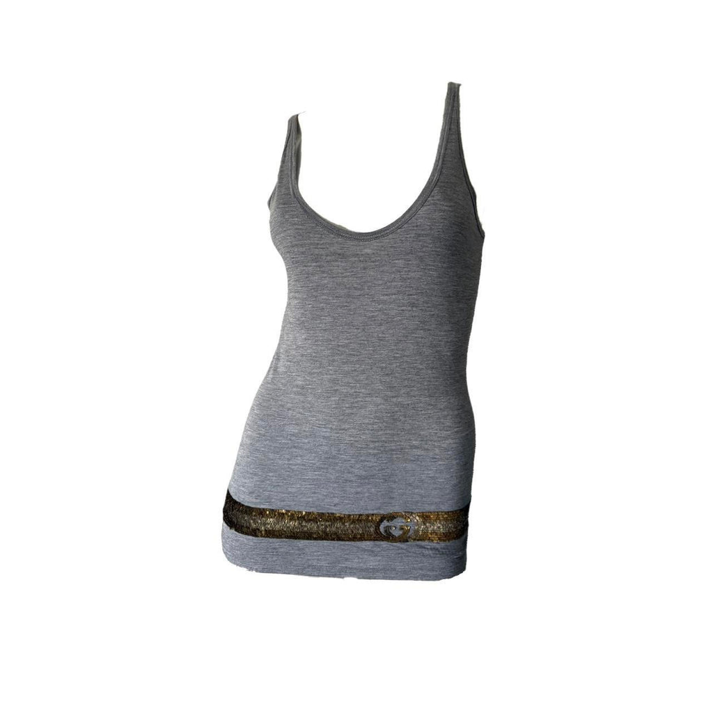 Gucci Sequin Embellished Grey Tank Top