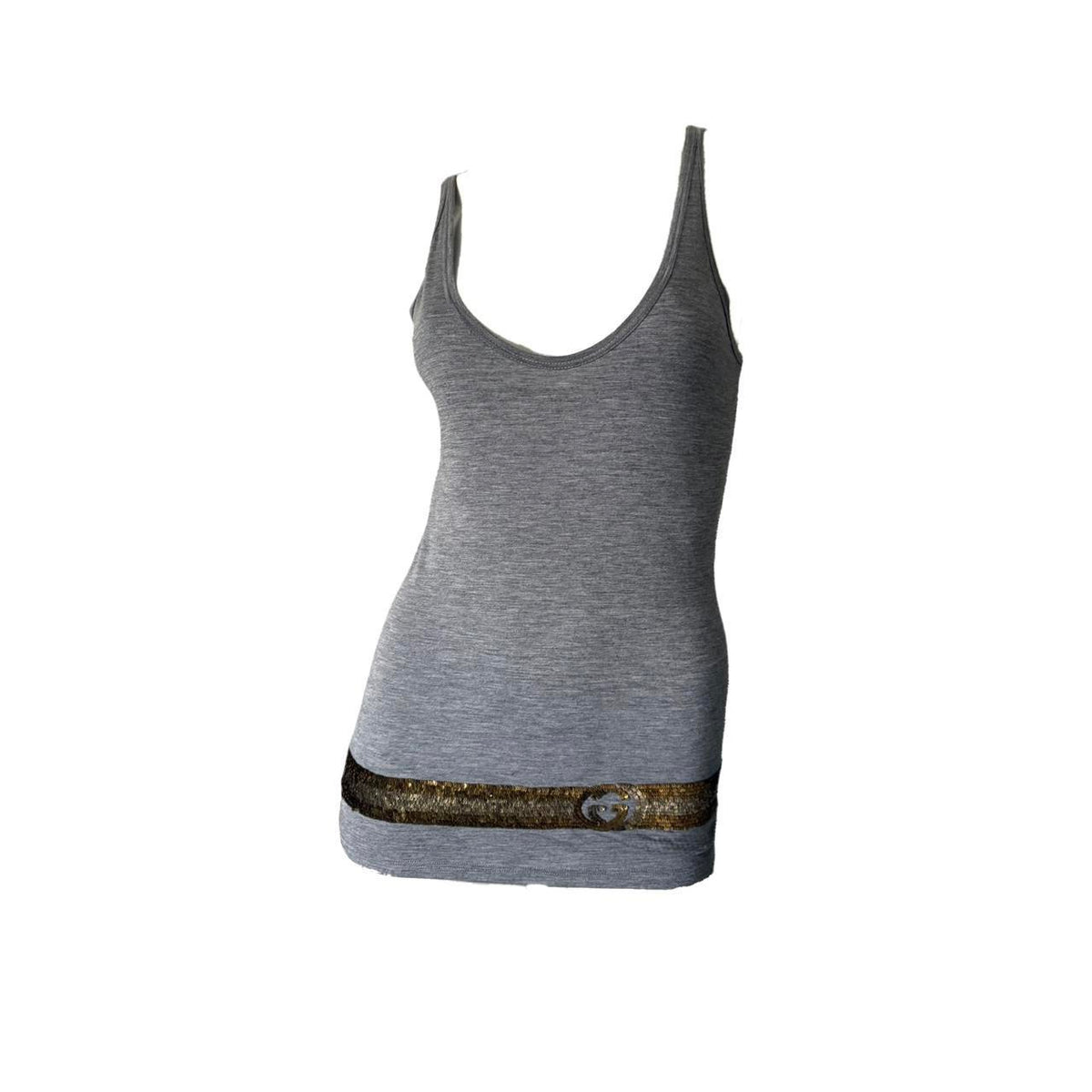 Gucci Sequin Embellished Grey Tank Top