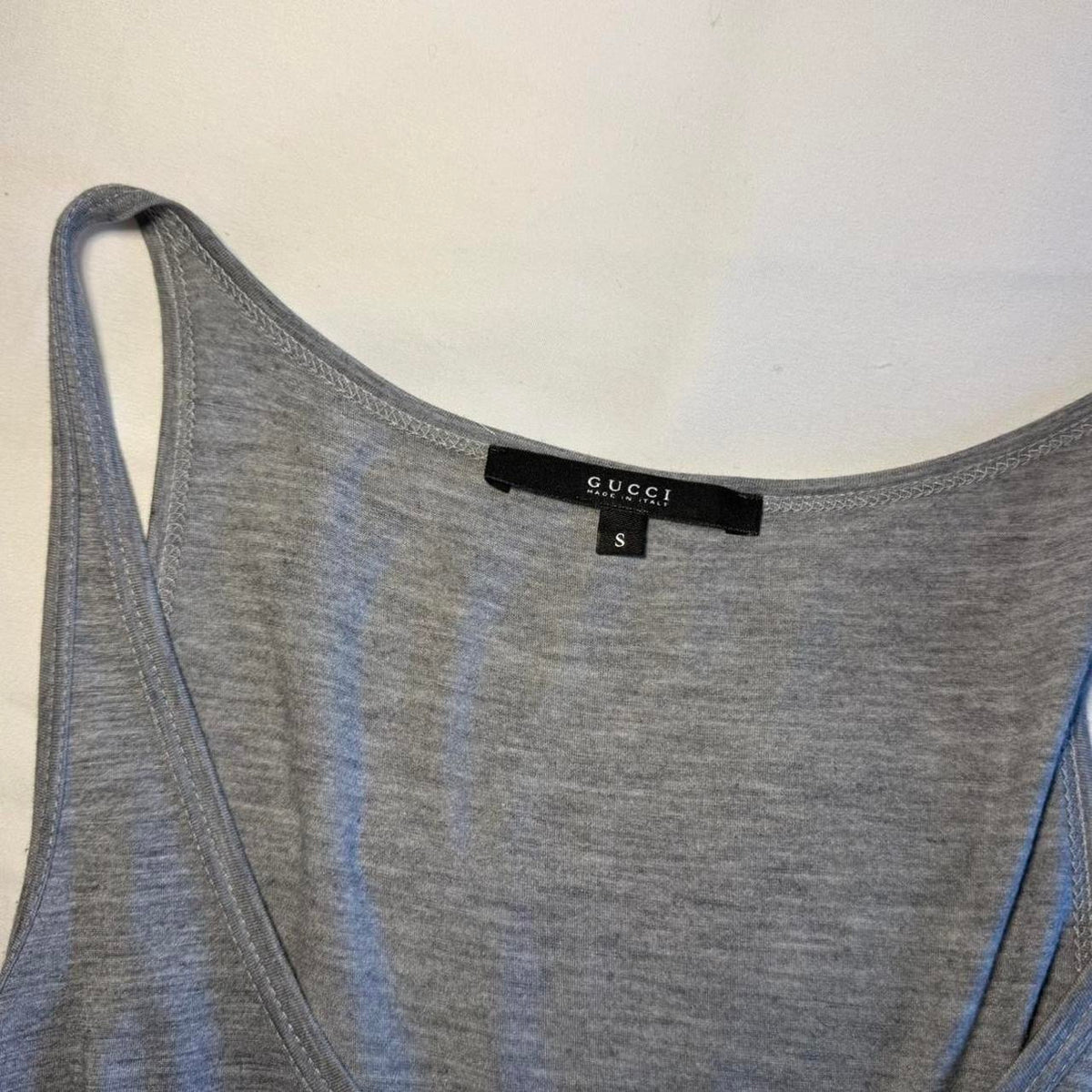 Gucci Sequin Embellished Grey Tank Top