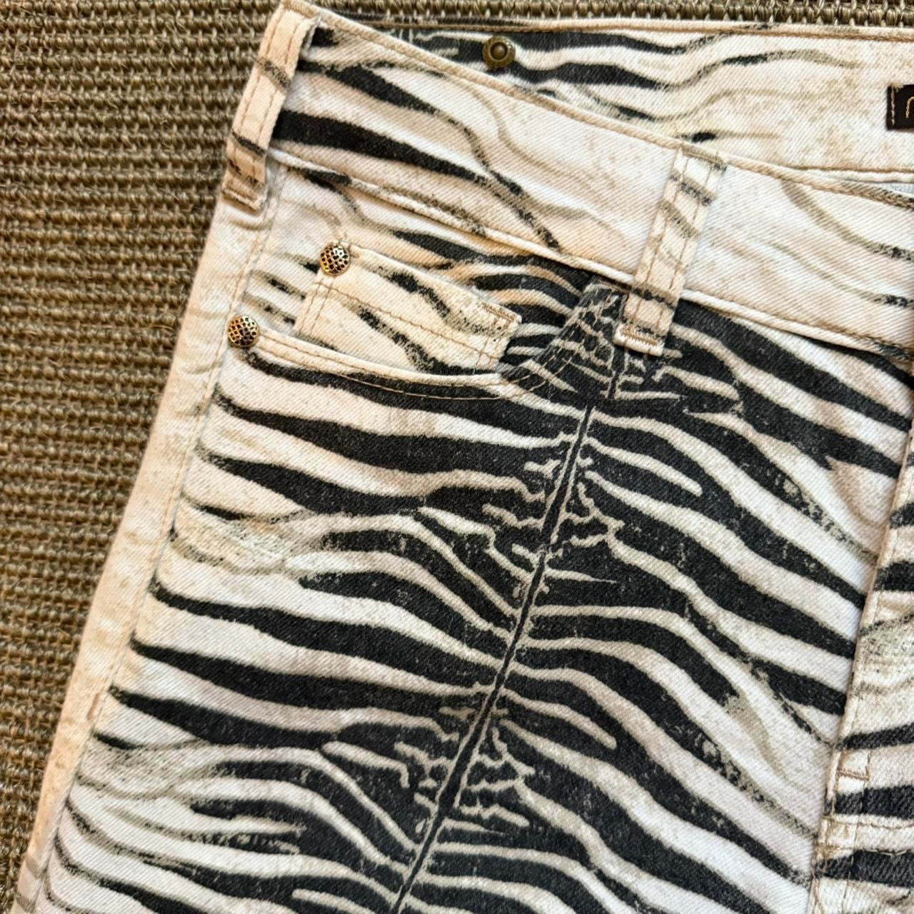 Roberto Cavalli Skinny Zebra Print Jeans