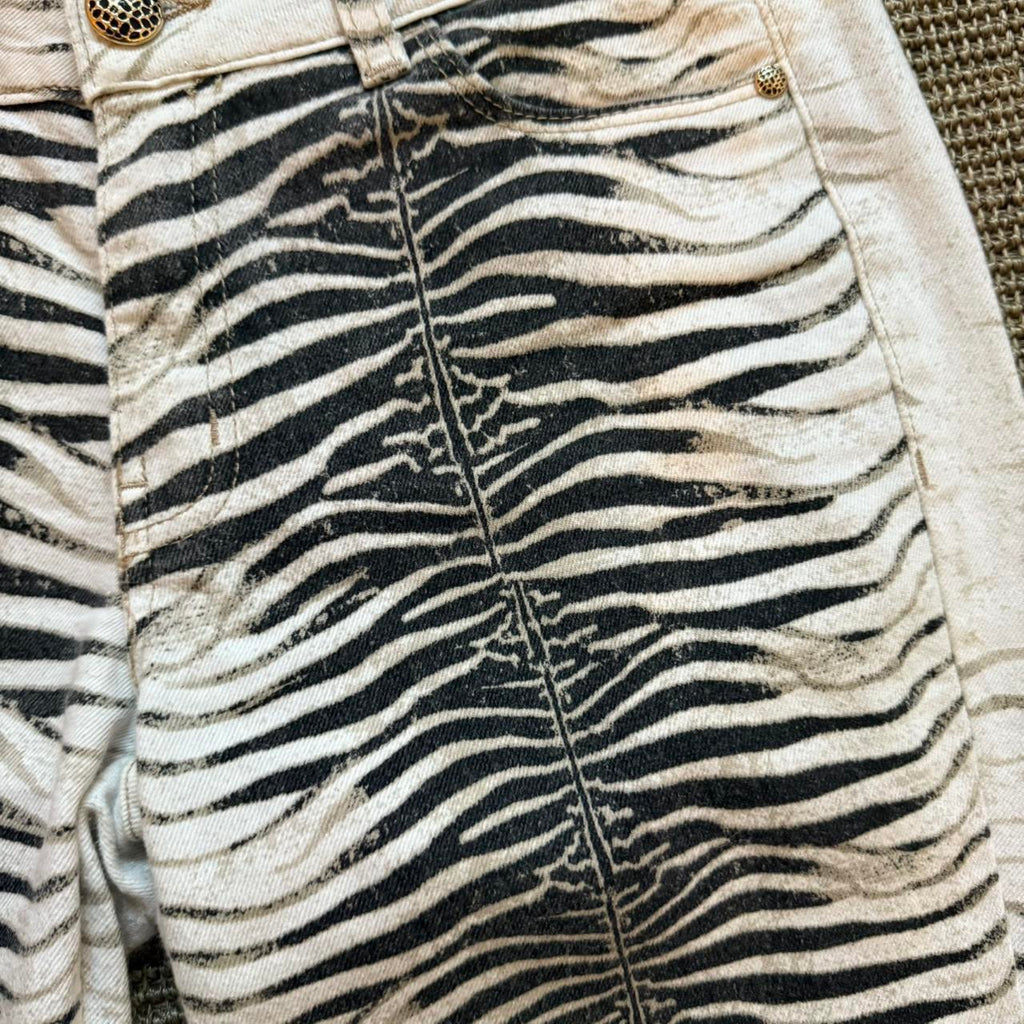 Roberto Cavalli Skinny Zebra Print Jeans