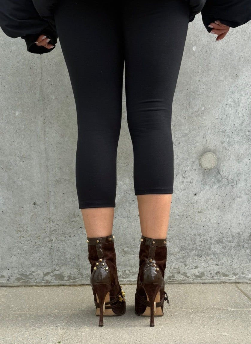 Dsquared2 Brown Studded Western Heel Ankle Boots