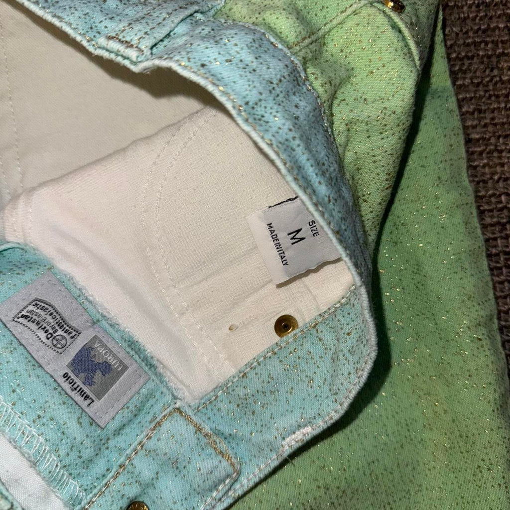 Roberto Cavalli Green and Blue Gradient Jeans