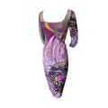 Just Cavalli Purple Dragon Print Bodycon Midi Dress