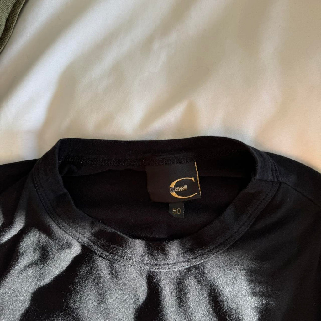 Just Cavalli ‘Just So Sexy’ Slogan T-Shirt in Black