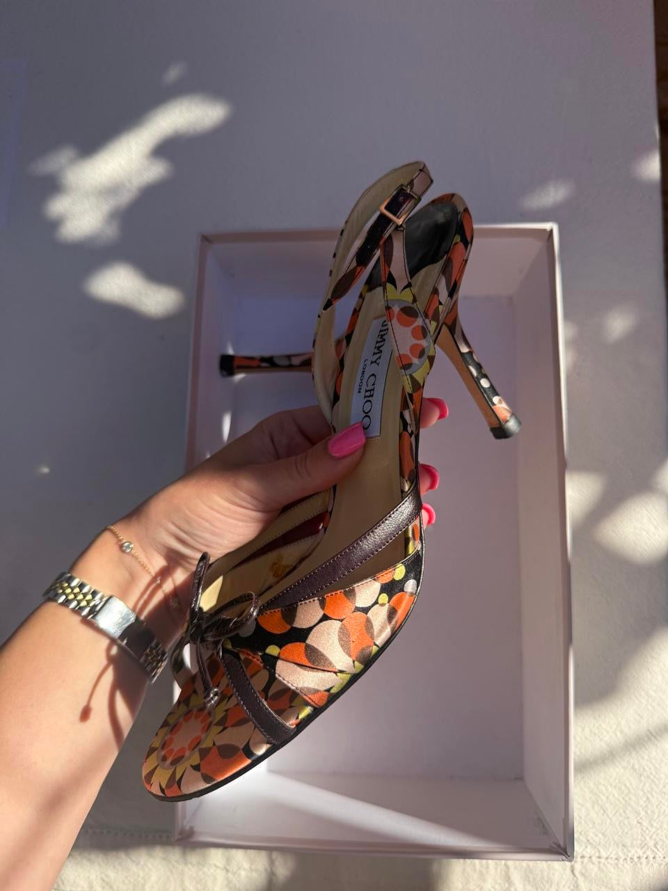 Jimmy Choo Multicoloured Slingback Heels