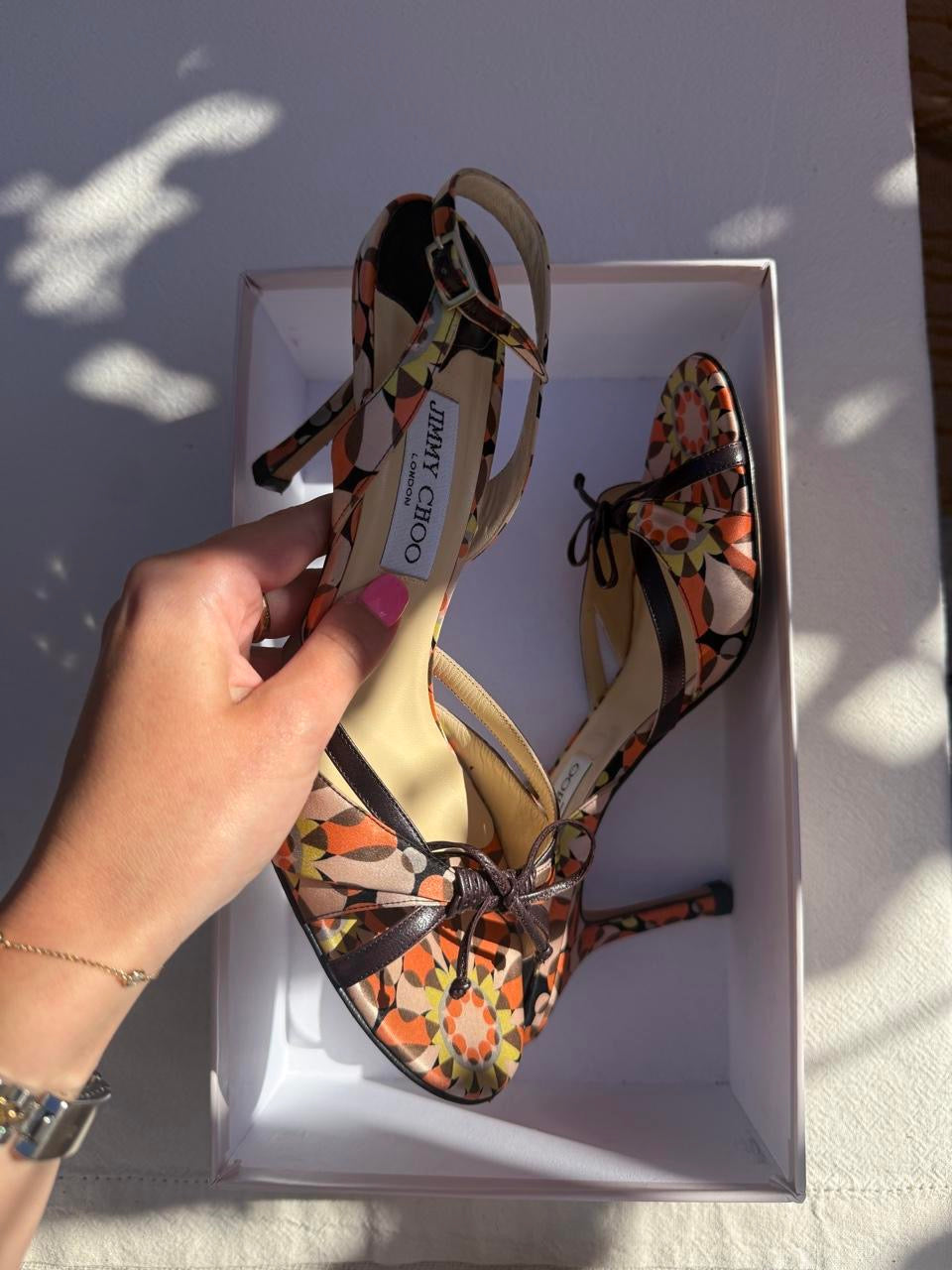 Jimmy Choo Multicoloured Slingback Heels