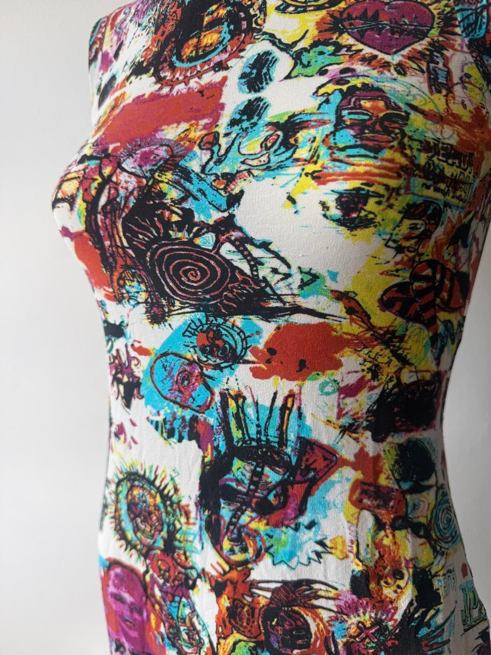 Jean Paul Gaultier Nicki Minaj Basquiat Graffiti Dress