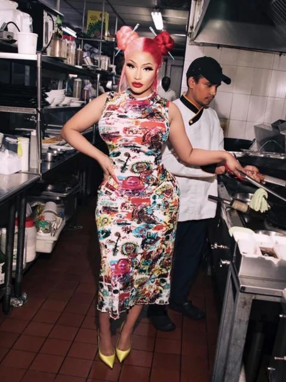 Jean Paul Gaultier Nicki Minaj Basquiat Graffiti Dress