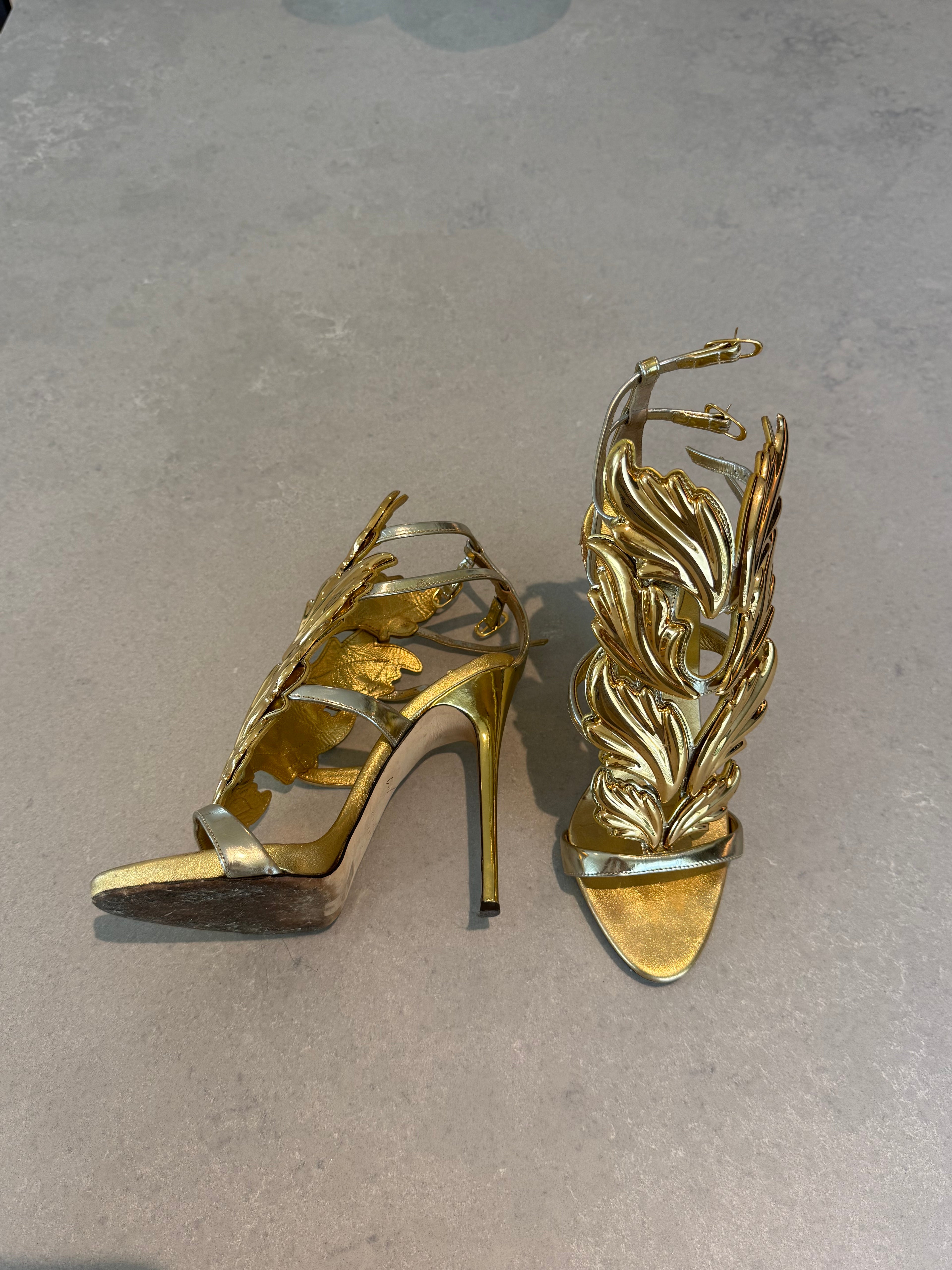 Giuseppe Zanotti Gold Cruel Summer Heels