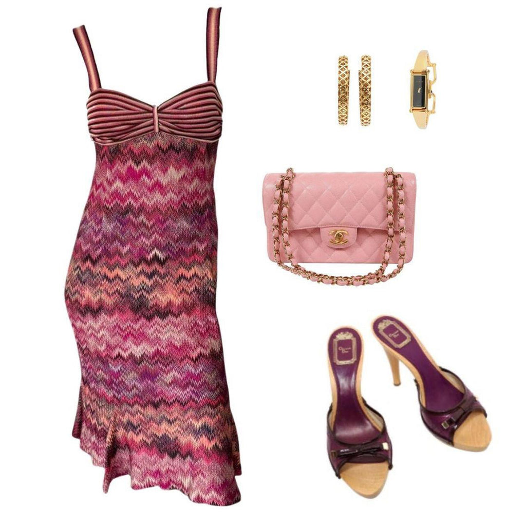 Missoni Pink Knit Midi Dress