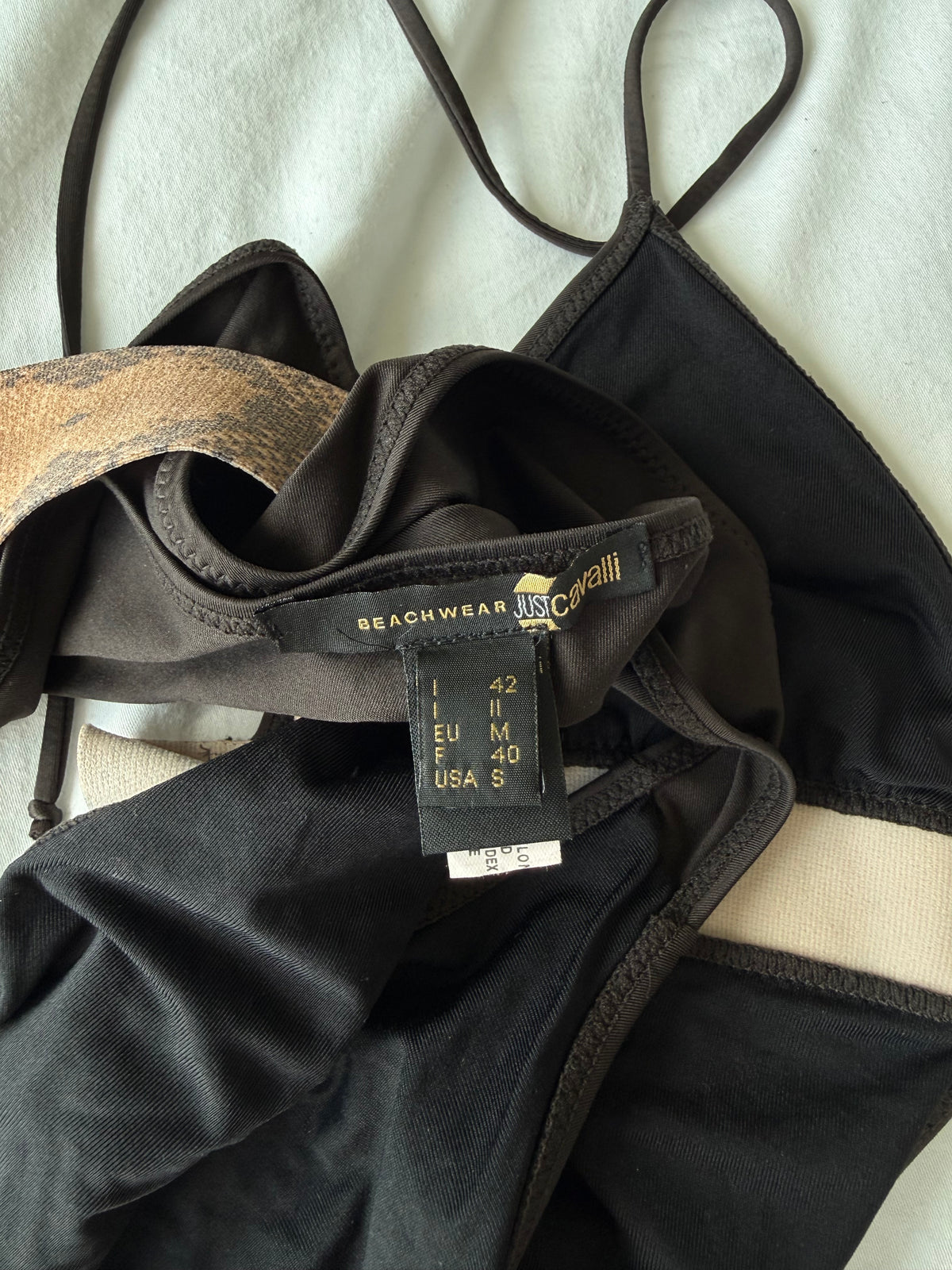 Just Cavalli Black Cutout Swimsuit