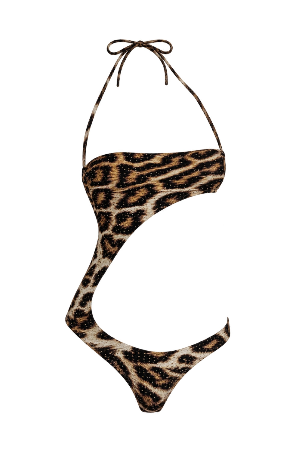 Just Cavalli Leopard Print Cutout Swimsuit