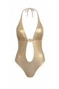 John Richmond Gold Cutout Swimsuit