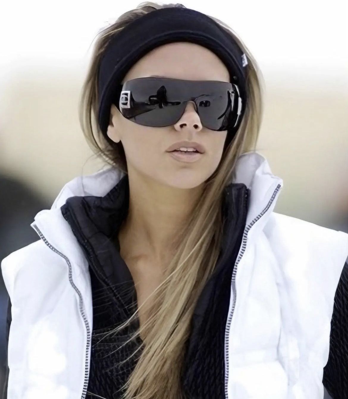 Chanel Oversized Ski Wraparound Sunglasses in Brown